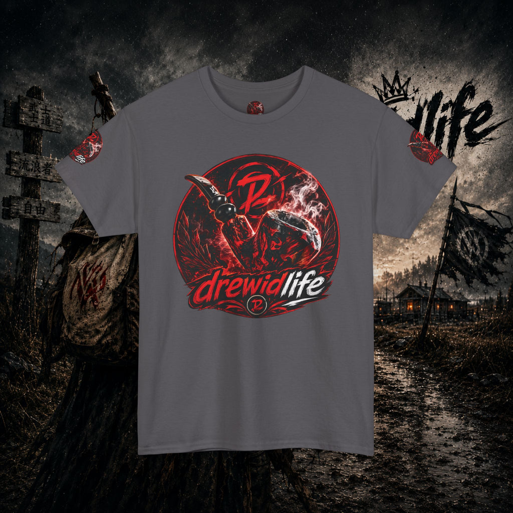 Red Freehand Tobacco Pipe Tee — drewidlife Graphic T-Shirt