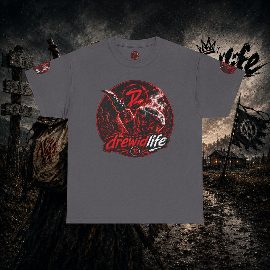 Red Freehand Tobacco Pipe Tee — drewidlife Graphic T-Shirt