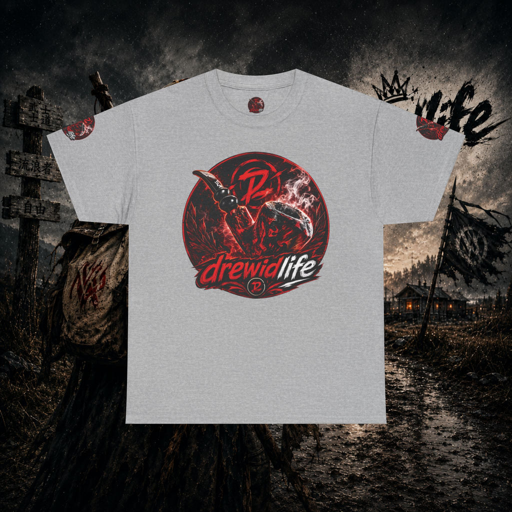 Red Freehand Tobacco Pipe Tee — drewidlife Graphic T-Shirt