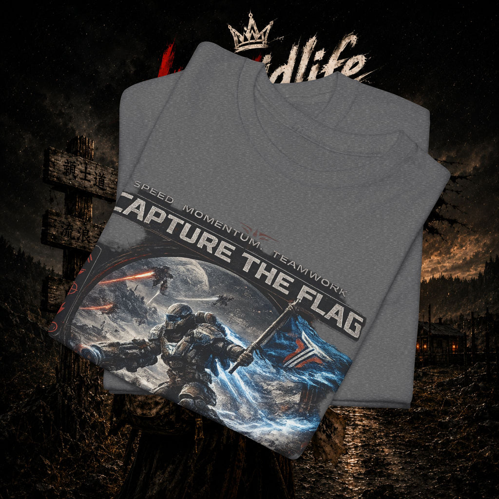 Capture the Flag Gaming T-Shirt — Sci‑Fi Battle Team Tee