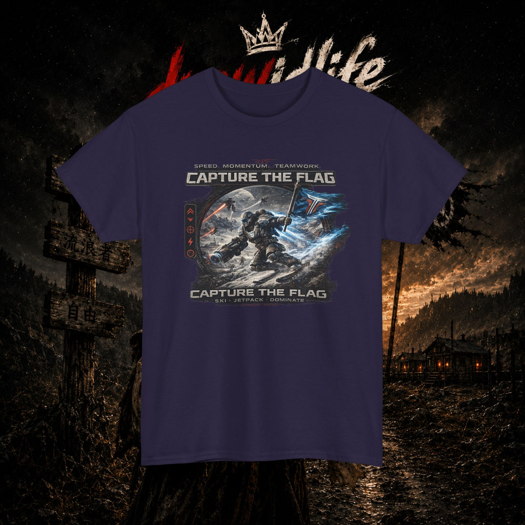 Capture the Flag Gaming T-Shirt — Sci‑Fi Battle Team Tee