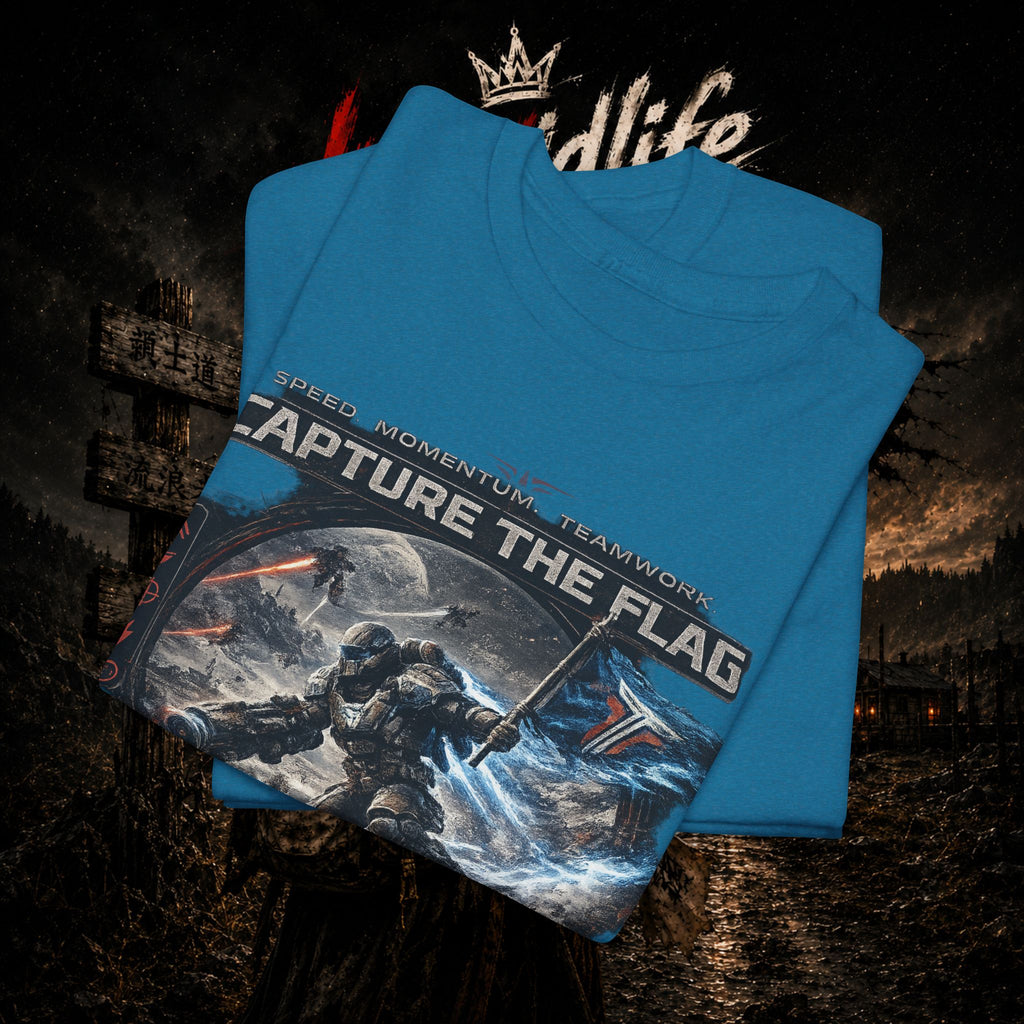 Capture the Flag Gaming T-Shirt — Sci‑Fi Battle Team Tee