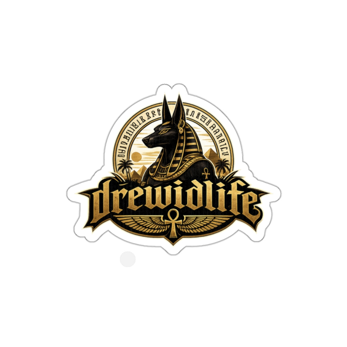 Anubis Egyptian Die-Cut Sticker — drewidlife