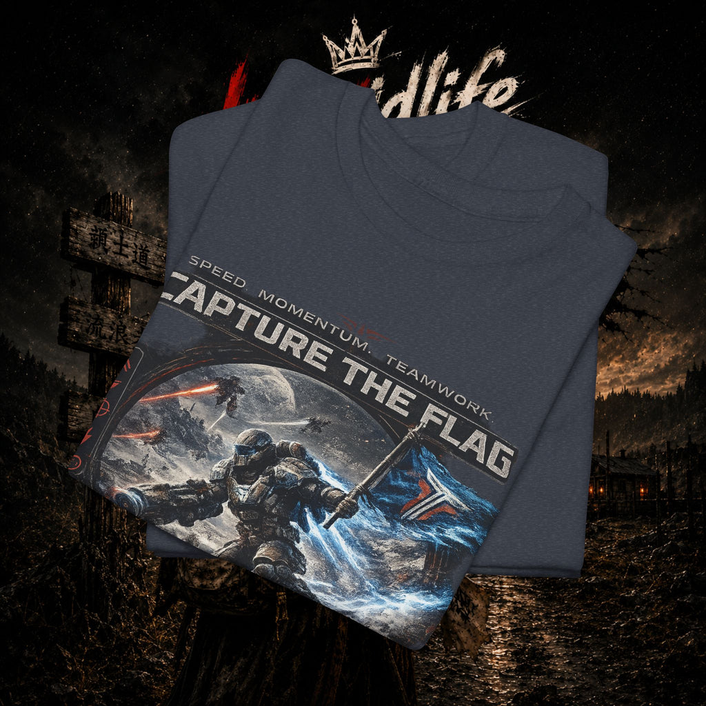 Capture the Flag Gaming T-Shirt — Sci‑Fi Battle Team Tee
