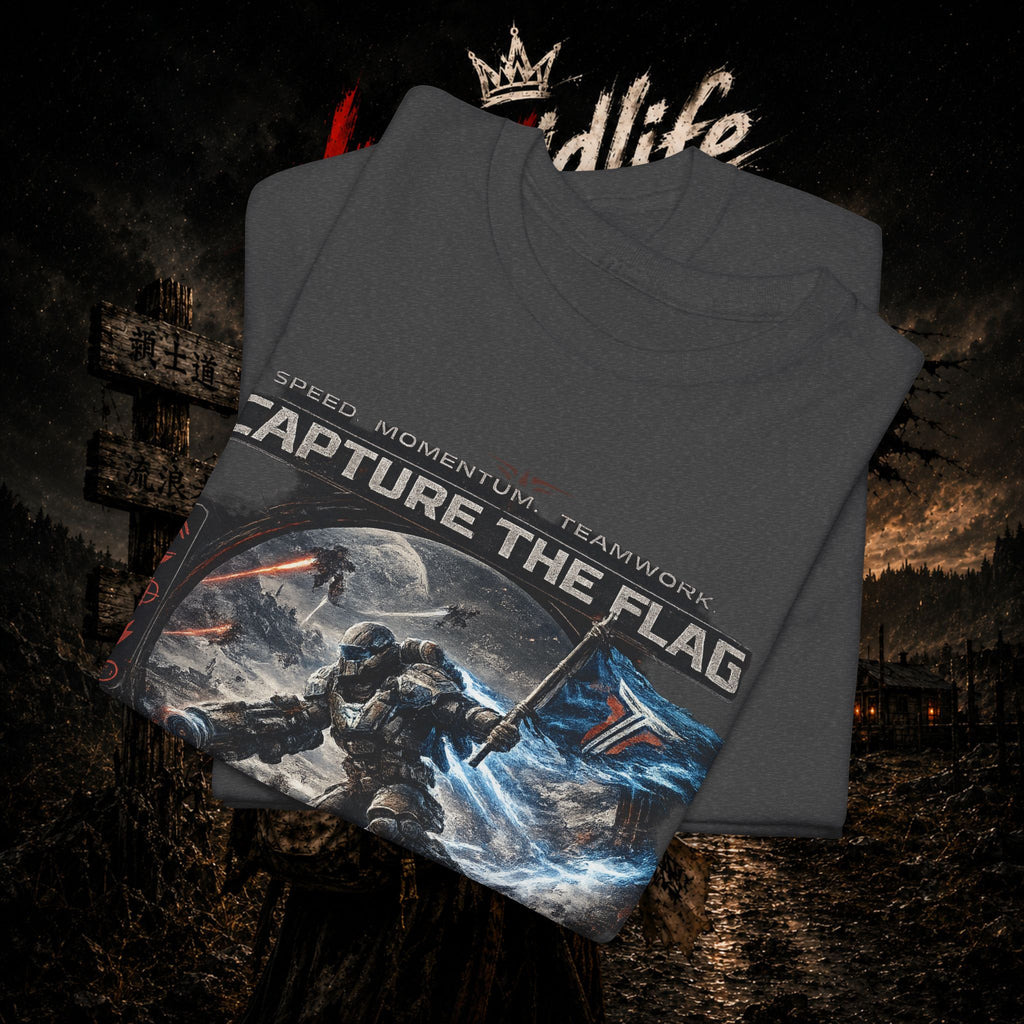 Capture the Flag Gaming T-Shirt — Sci‑Fi Battle Team Tee