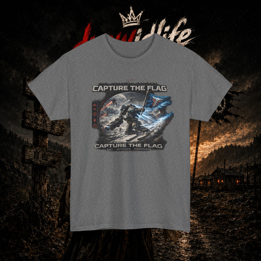 Capture the Flag Gaming T-Shirt — Sci‑Fi Battle Team Tee