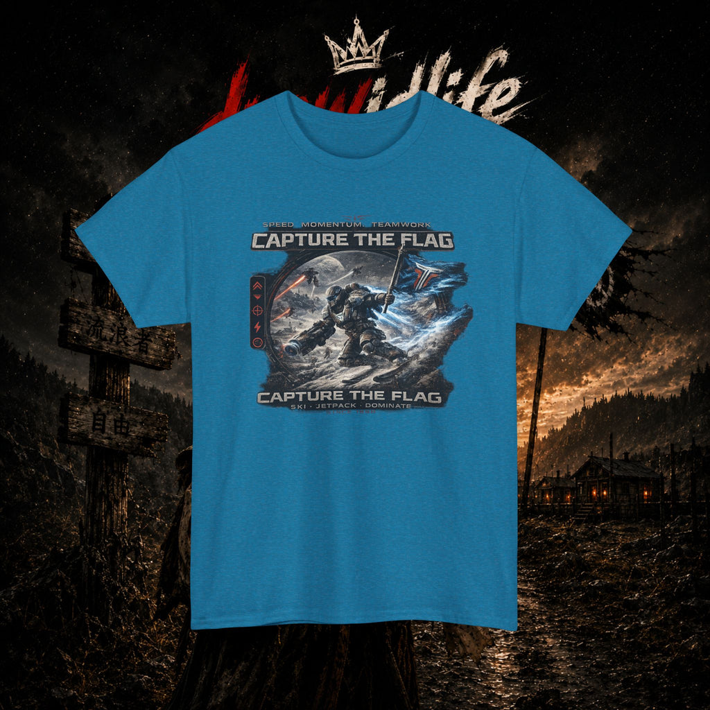 Capture the Flag Gaming T-Shirt — Sci‑Fi Battle Team Tee