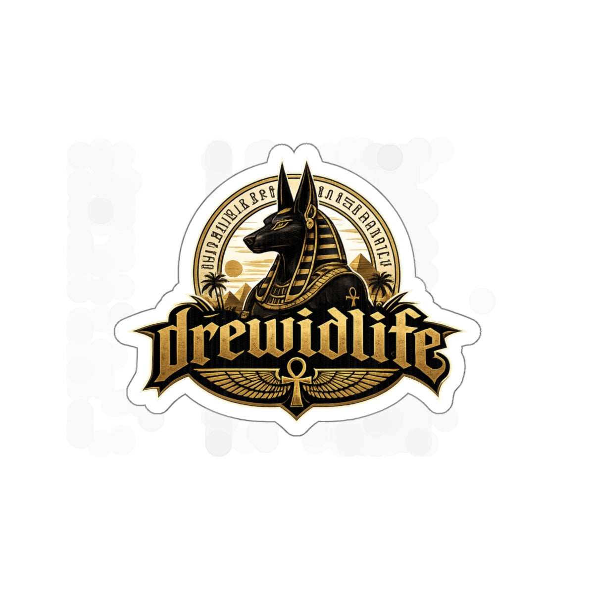 Anubis Egyptian Die-Cut Sticker — drewidlife