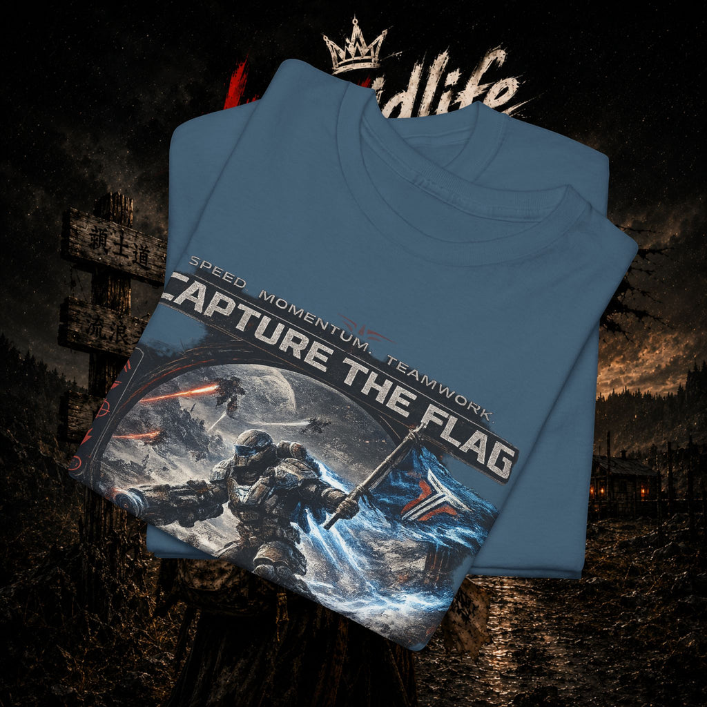 Capture the Flag Gaming T-Shirt — Sci‑Fi Battle Team Tee