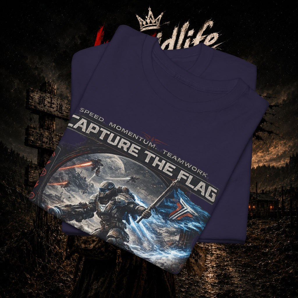 Capture the Flag Gaming T-Shirt — Sci‑Fi Battle Team Tee