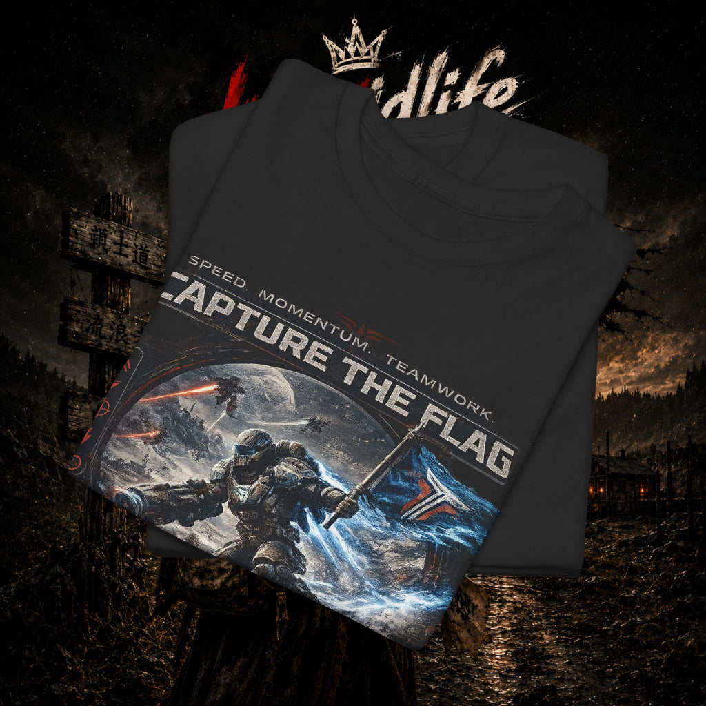 Capture the Flag Gaming T-Shirt — Sci‑Fi Battle Team Tee