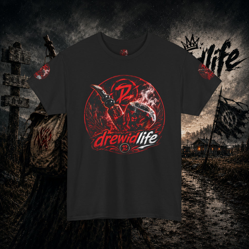 Red Freehand Tobacco Pipe Tee — drewidlife Graphic T-Shirt
