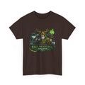 Fantasy Druid T-Shirt — "Druidic Healer" Mage with Antlered Hood Graphic Tee