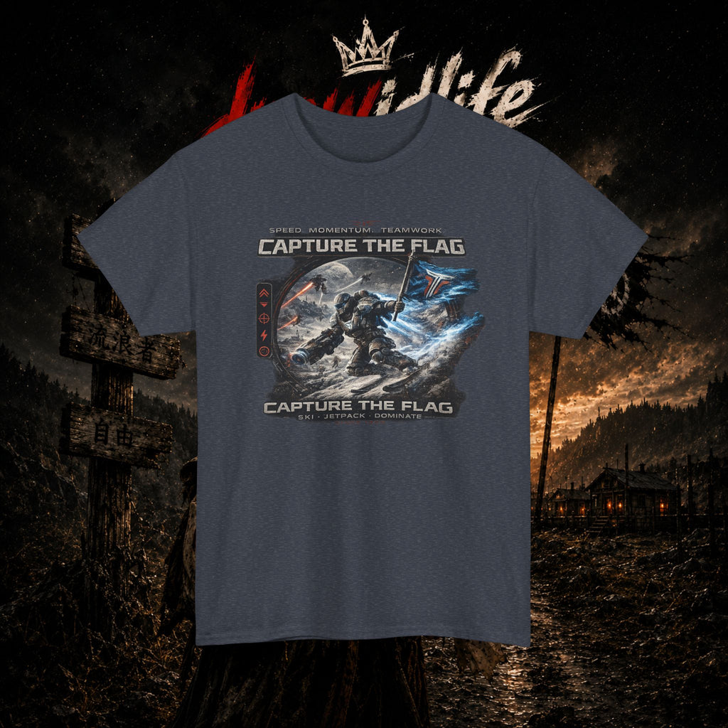 Capture the Flag Gaming T-Shirt — Sci‑Fi Battle Team Tee