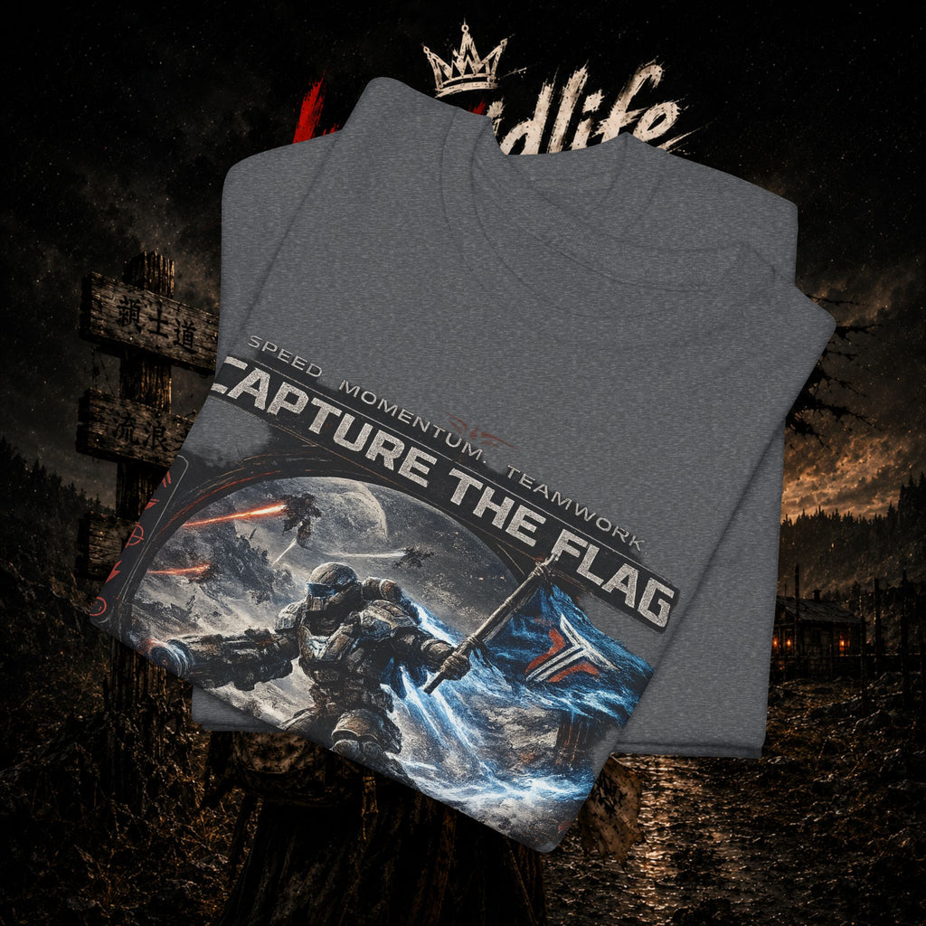 Capture the Flag Gaming T-Shirt — Sci‑Fi Battle Team Tee