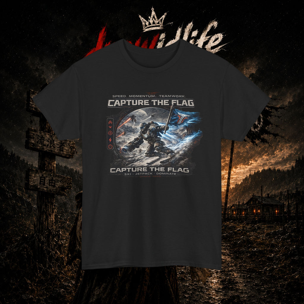 Capture the Flag Gaming T-Shirt — Sci‑Fi Battle Team Tee